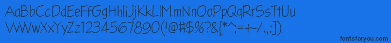 Glingzerminator Font – Black Fonts on Blue Background