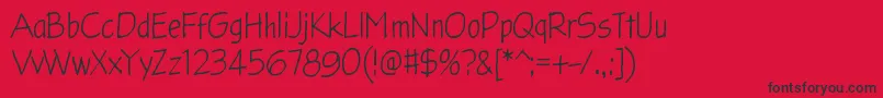 Glingzerminator Font – Black Fonts on Red Background