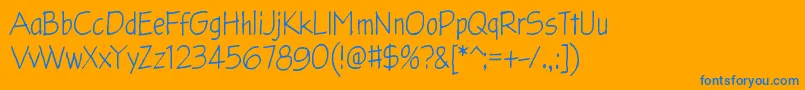 Glingzerminator Font – Blue Fonts on Orange Background