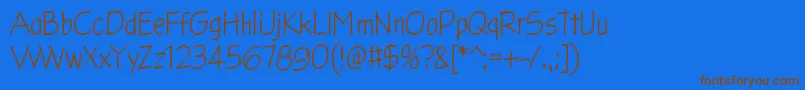 Glingzerminator Font – Brown Fonts on Blue Background