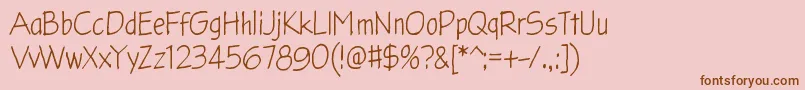 Glingzerminator Font – Brown Fonts on Pink Background