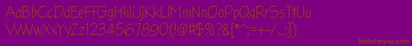 Glingzerminator Font – Brown Fonts on Purple Background