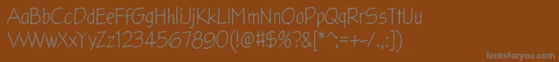 Glingzerminator Font – Gray Fonts on Brown Background
