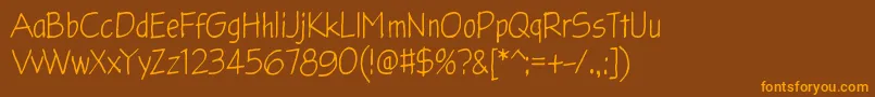 Glingzerminator Font – Orange Fonts on Brown Background