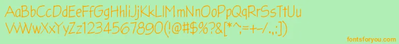 Glingzerminator Font – Orange Fonts on Green Background