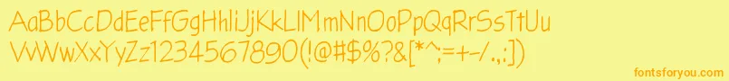 Glingzerminator Font – Orange Fonts on Yellow Background