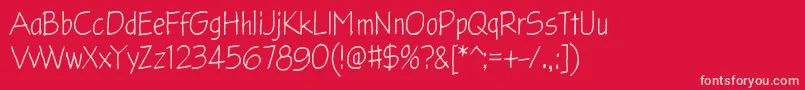 Glingzerminator Font – Pink Fonts on Red Background