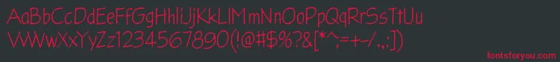 Glingzerminator Font – Red Fonts on Black Background
