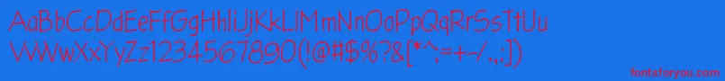 Glingzerminator Font – Red Fonts on Blue Background
