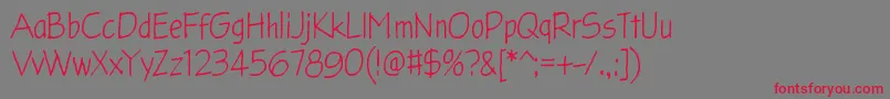 Glingzerminator Font – Red Fonts on Gray Background