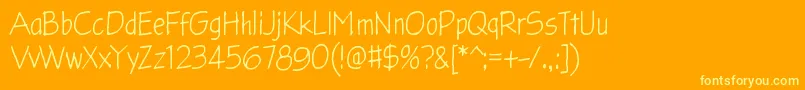 Glingzerminator Font – Yellow Fonts on Orange Background