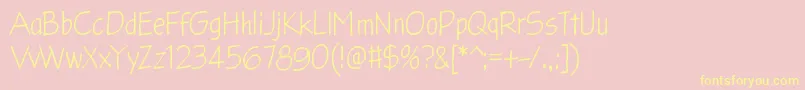 Glingzerminator Font – Yellow Fonts on Pink Background