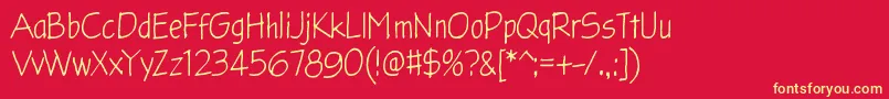 Glingzerminator Font – Yellow Fonts on Red Background