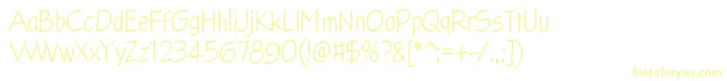 Glingzerminator Font – Yellow Fonts on White Background