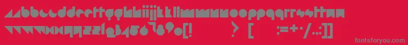 Whiterabbit-Schriftart – Graue Schriften auf rotem Hintergrund