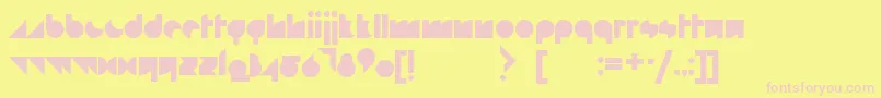 Whiterabbit Font – Pink Fonts on Yellow Background