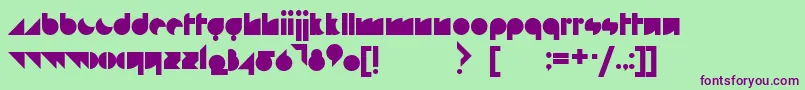 Police Whiterabbit – polices violettes sur fond vert
