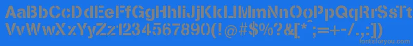 Шрифт StenciliaA – серые шрифты на синем фоне