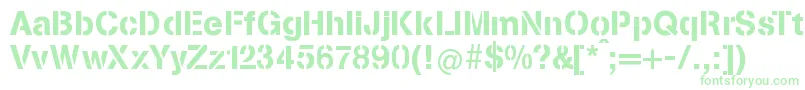 StenciliaA Font – Green Fonts on White Background
