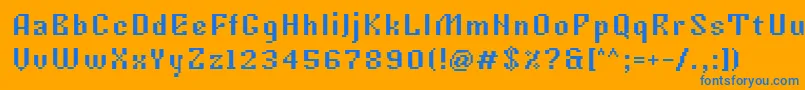 En savoir plus sur la police Tkachevica7px Police Tkachevica7px – polices bleues sur fond orange