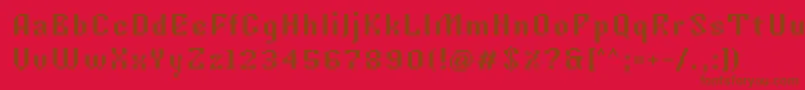Police Tkachevica7px – polices brunes sur fond rouge