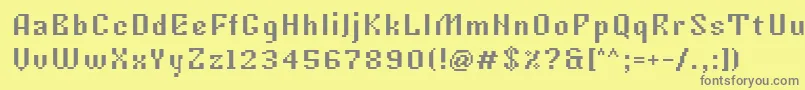 Tkachevica7px Font – Gray Fonts on Yellow Background