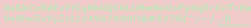 Tkachevica7px-Schriftart – Grüne Schriften auf rosa Hintergrund