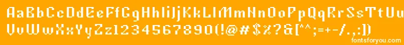 Tkachevica7px Font – White Fonts on Orange Background