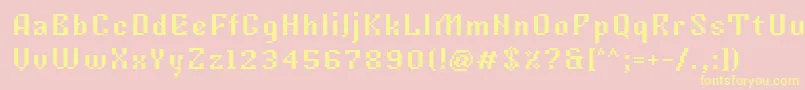 Tkachevica7px Font – Yellow Fonts on Pink Background