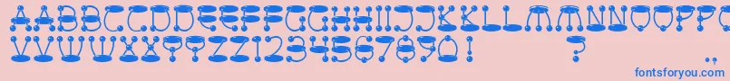 AtomicPicnic Font – Blue Fonts on Pink Background