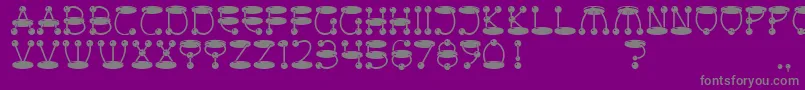 AtomicPicnic Font – Gray Fonts on Purple Background