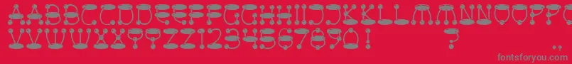 AtomicPicnic Font – Gray Fonts on Red Background