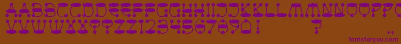 AtomicPicnic Font – Purple Fonts on Brown Background