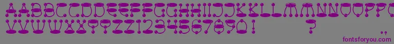 AtomicPicnic Font – Purple Fonts on Gray Background