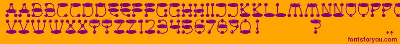 AtomicPicnic Font – Purple Fonts on Orange Background