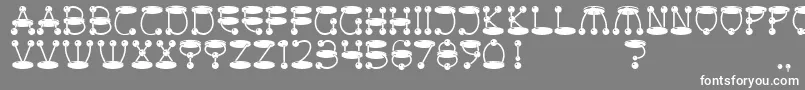 フォントAtomicPicnic – 灰色の背景に白い文字