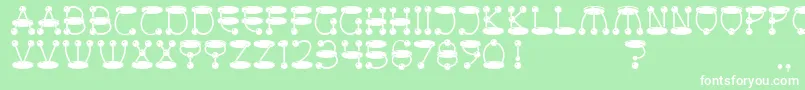 AtomicPicnic Font – White Fonts on Green Background