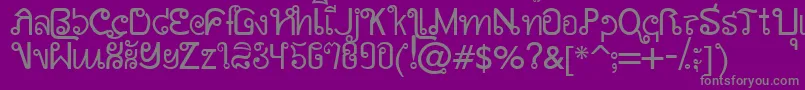 AwSiam Font – Gray Fonts on Purple Background