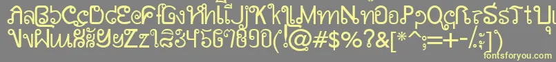 AwSiam Font – Yellow Fonts on Gray Background