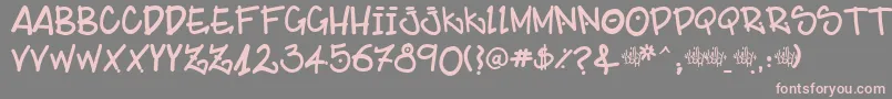 BillybopMajtaag Font – Pink Fonts on Gray Background