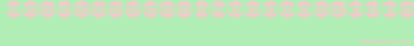 BigNameButtonsJl Font – Pink Fonts on Green Background