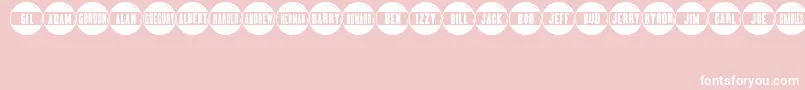 BigNameButtonsJl Font – White Fonts on Pink Background