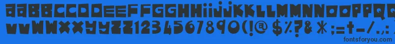 AsamKelubi Font – Black Fonts on Blue Background