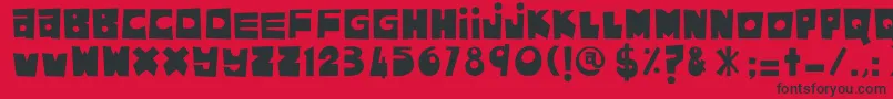 AsamKelubi Font – Black Fonts on Red Background