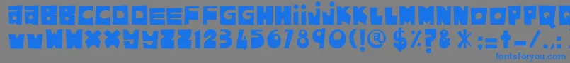 AsamKelubi Font – Blue Fonts on Gray Background