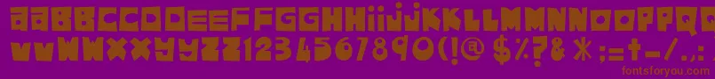 Шрифт AsamKelubi – коричневые шрифты на фиолетовом фоне