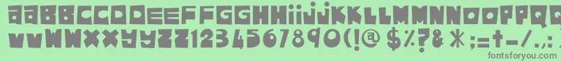 AsamKelubi Font – Gray Fonts on Green Background