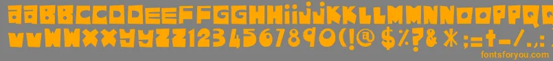 AsamKelubi Font – Orange Fonts on Gray Background