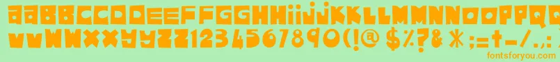 Подробнее о шрифте AsamKelubi Шрифт AsamKelubi – оранжевые шрифты на зелёном фоне