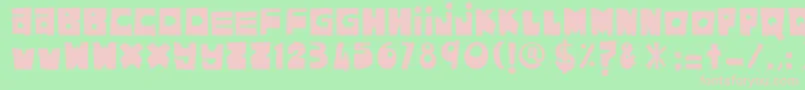 More about AsamKelubi Font AsamKelubi Font – Pink Fonts on Green Background